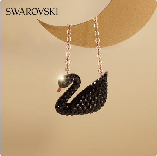 042  SWAROVSKI  Rose gold Black swan